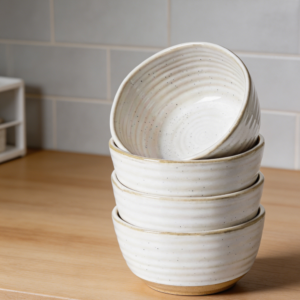 10oz Arctic White Ceramic Bowls Set of 4
